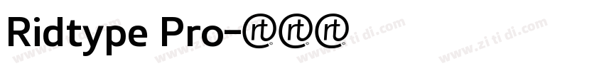Ridtype Pro字体转换